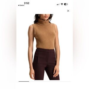 NWOT! Veronica Beard Mazzy Cashmere Sleeveless Turtleneck Sweater sizeM!